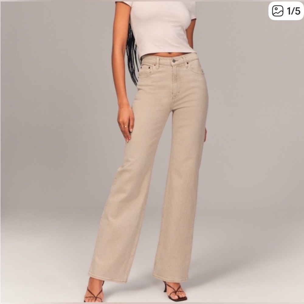 Abercrombie & Fitch Light Taupe 90s relaxed jeans 28/6